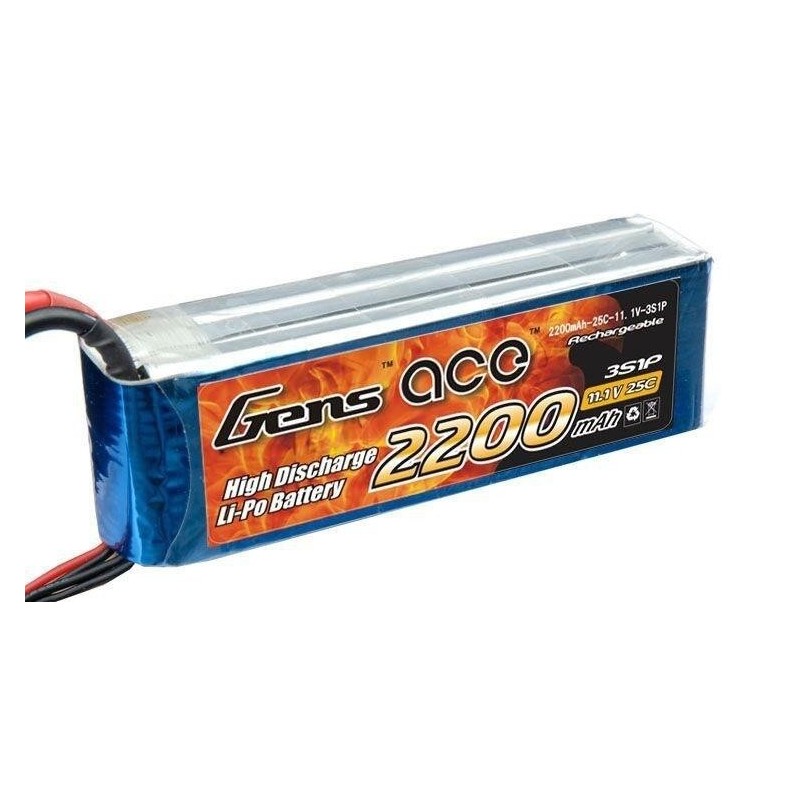 LiPo Battery 2200mAh 11.1V 25C Gens Ace