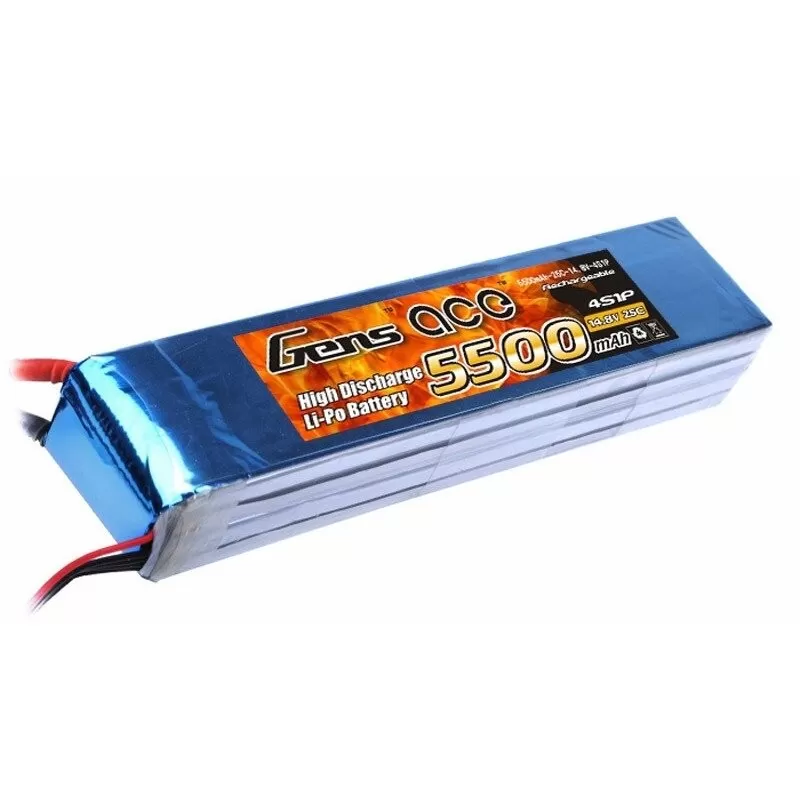 Bateria 5500mAh 14.8V 25C 4S1P Gens Ace Bateria 5500mAh 14.8V 25C 4S1P Gens Ace