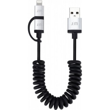 Elastyczny kabel USB do micro USB i Lightning