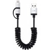 Elastyczny kabel USB do micro USB i Lightning