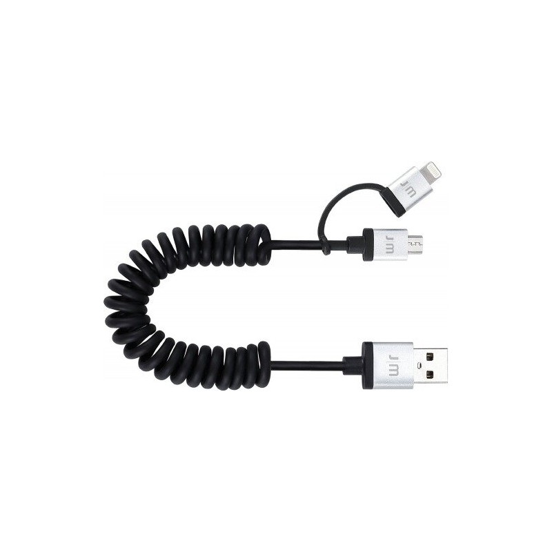 Elastyczny kabel USB do micro USB i Lightning