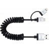 Elastyczny kabel USB do micro USB i Lightning