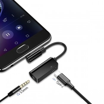 Adapter Audio Baseus L45 USB-C do Mini Jack 3.5mm i USB-C