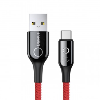 Kabel z diodą LED USB-USB typ C (2m) - Baseus