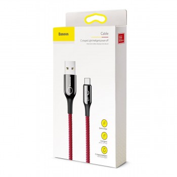 Kabel z diodą LED USB-USB typ C (2m) - Baseus
