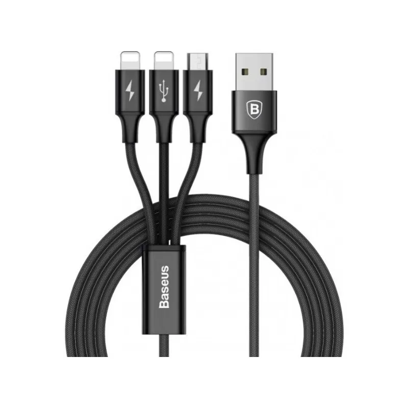 Kabel USB Rapid Series 3w1 Lightning i micro USB (1,2m) - Baseus