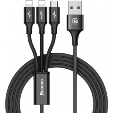 Kabel USB Rapid Series 3w1 Lightning i micro USB (1,2m) - Baseus