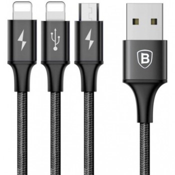 Kabel USB Rapid Series 3w1 Lightning i micro USB (1,2m) - Baseus