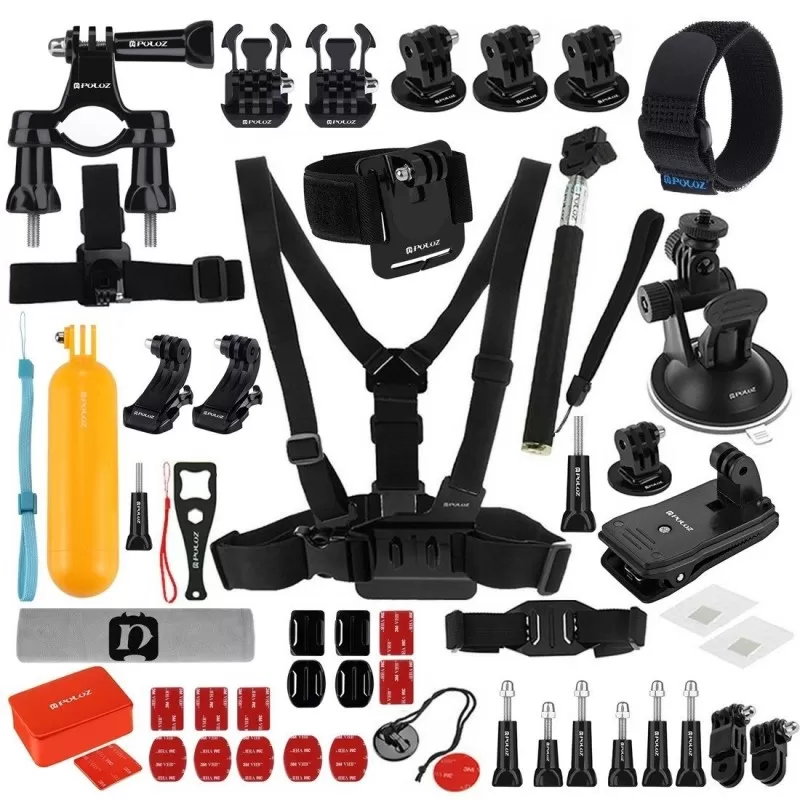 PULUZ PKT09 53 in 1 Mount Screw with Case Combo Kit for Action Sport Camera
