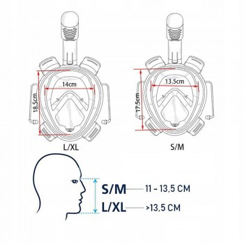 Maska do nurkowania z mocowanie GoPro - 4