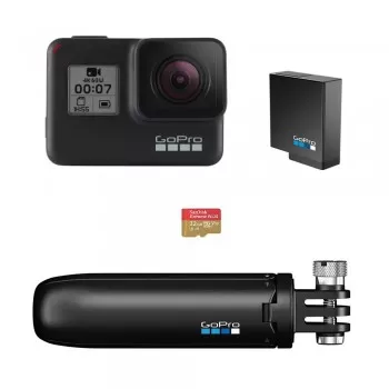 Zestaw HERO7 Black + Shorty + dodatkowa bateria + karta SanDisk Extreme 32GB - 1