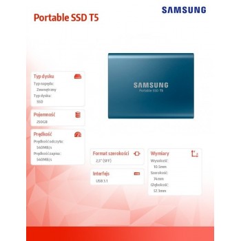 Samsung Portable SSD T5 250GB USB 3.1 - 3