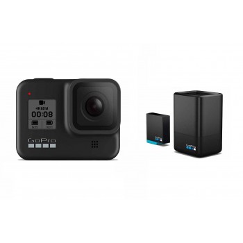 Kamera GoPro HERO8 Black + Ładowarka Dual Battery Charger z baterią - 1