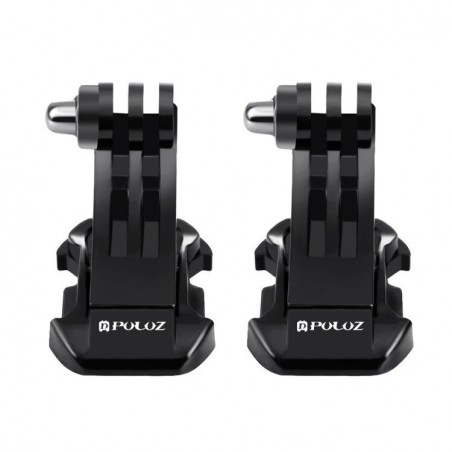 PULUZ Black Vertical Surface J-Hook Buckle Mount Set