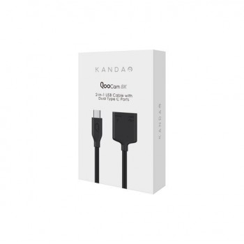 2 in 1 USB cable with dual type C ports (for live streaming via Android cellphone during chargering)