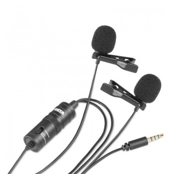 Podwójny mikrofon krawatowy BOYA BY-M1DM dla urządzeń mobilnych z jack 3,5mm - 1