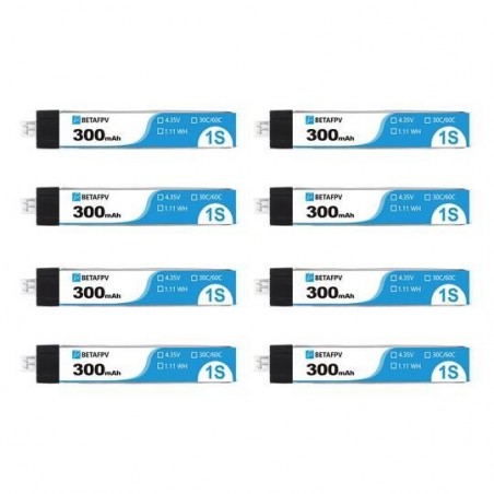 Baterie PH2.0 300mAh 1S 30C (8 szt) - BETAFPV - 1