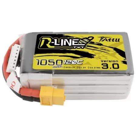Tattu R-Line V3 1050mAh 120C 22.2V 6S1P XT60