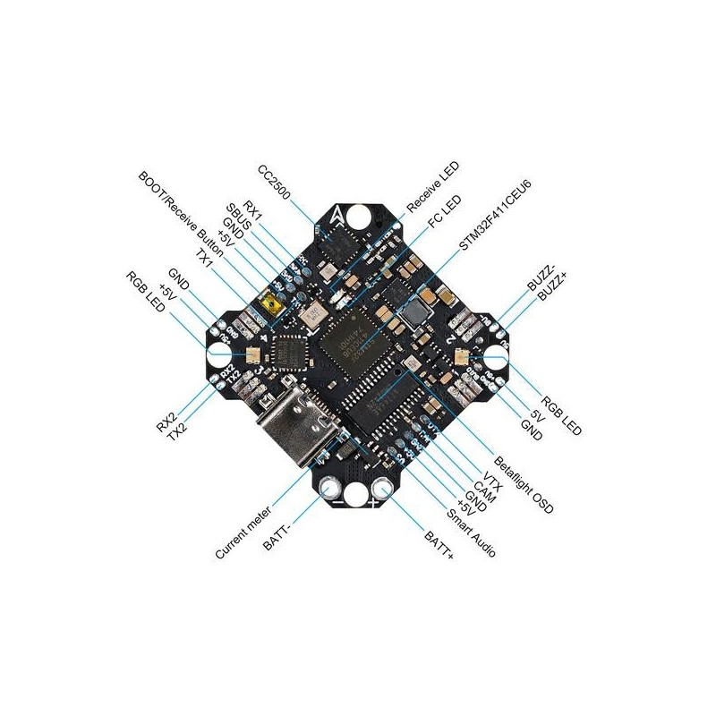 f4 1s 12a aio brushless flight controller