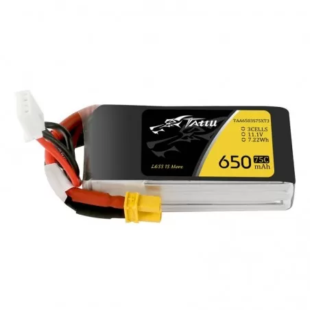 Akumulator Tattu 650mAh 11.1V 75C 3S1P XT30