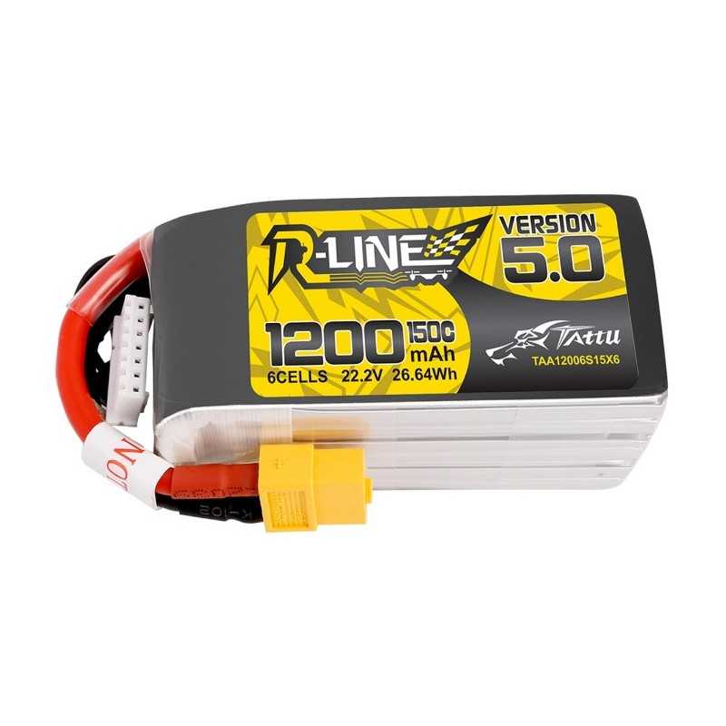 copy of Tattu R-Line Version 5.0 1200mAh 22,2V 150C 6S1P XT60