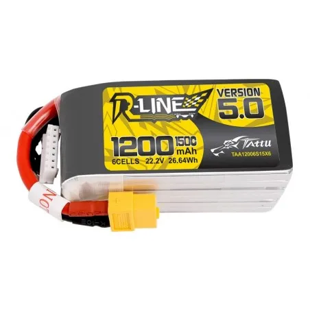 copy of Tattu R-Line Version 5.0 1200mAh 22,2V 150C 6S1P XT60
