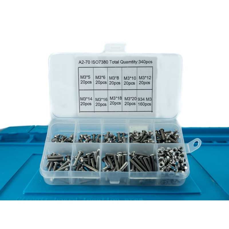 Stainless Steel M3 Screw with Hex Nuts Bolt Cap Socket Set