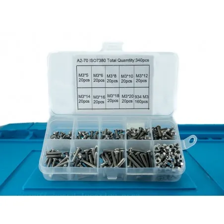 Stainless Steel M3 Screw with Hex Nuts Bolt Cap Socket Set