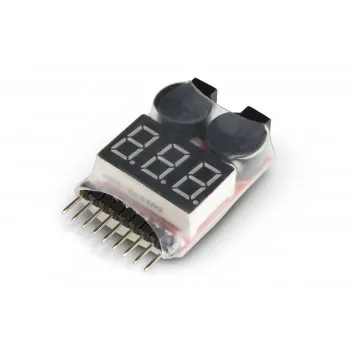 Miernik - Buzzer (cyfrowy) napięcie z alarmem 1-8S