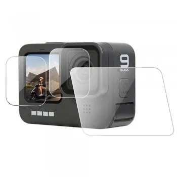 Hartowane szkło na obiektyw i ochrona wyświetlacza - GoPro HERO9 Black