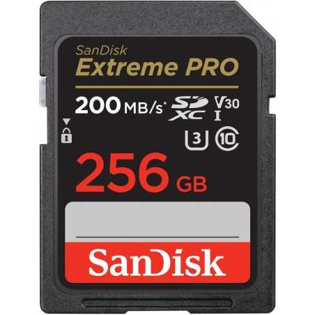 SanDisk Extreme Pro SDXC 256GB 200/140 MB/s C10 V30 UHS-I U3