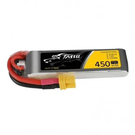 Tattu 450mAh 7.4V 75C 2S1P XT30 Long