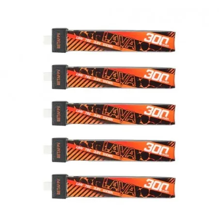BETAFPV LAVA 1S 300mAh 75C Battery (5pcs)