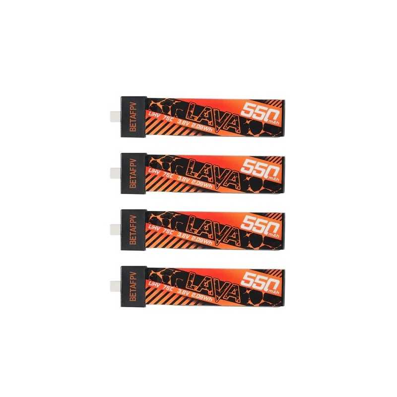 Zestaw akumulatorów LiHV BETAFPV LAVA 1S 550mAh 75C (4szt)