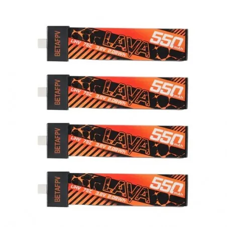 BETAFPV LAVA 1S 550mAh 75C Battery (4pcs)