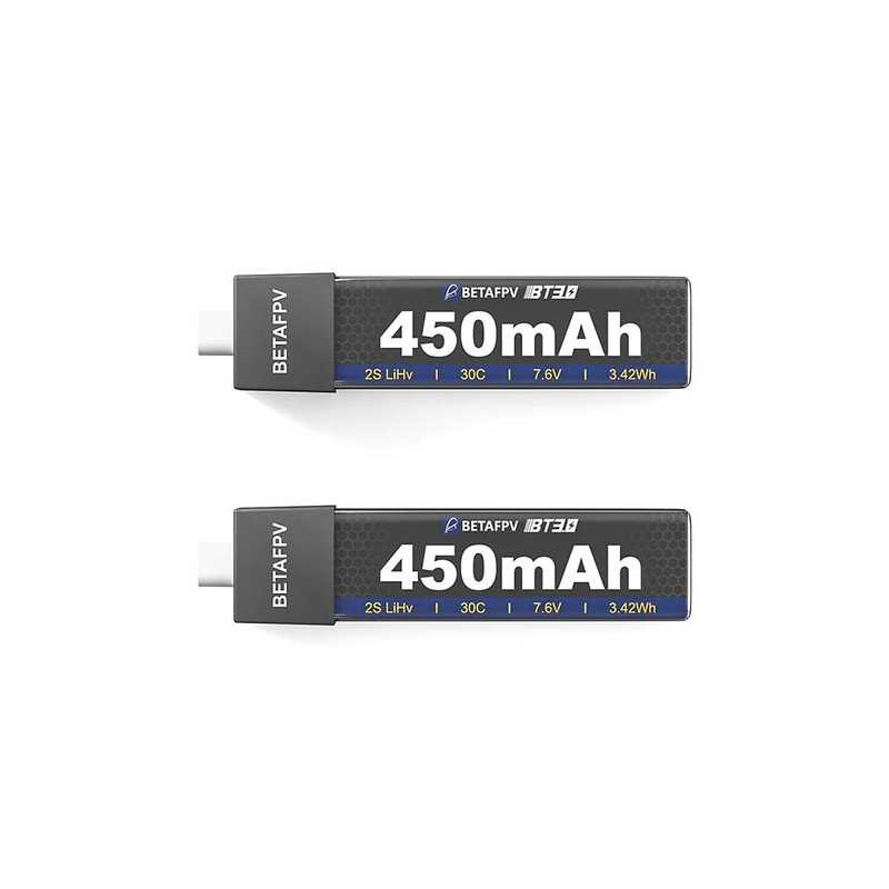 BETAFPV BT3.0 450mAh 2S Battery (2pcs)