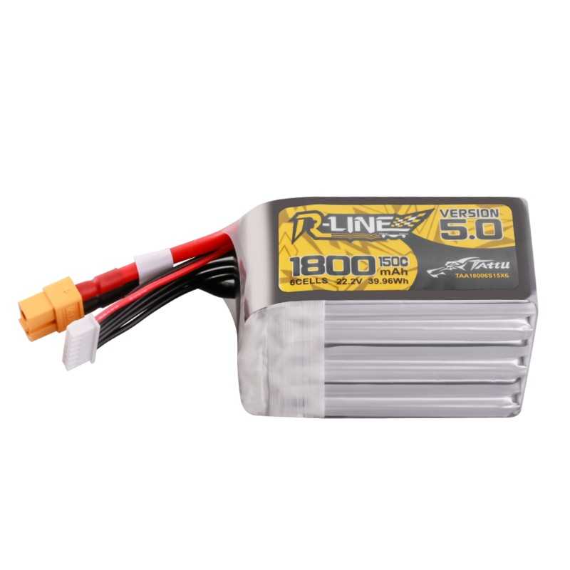 Tattu R-Line Version 5.0 1800mAh 22.2V 150C 6S XT60