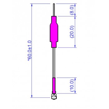 60mm 5.8Ghz U.FL Happymodel Linear Dipole Antenna
