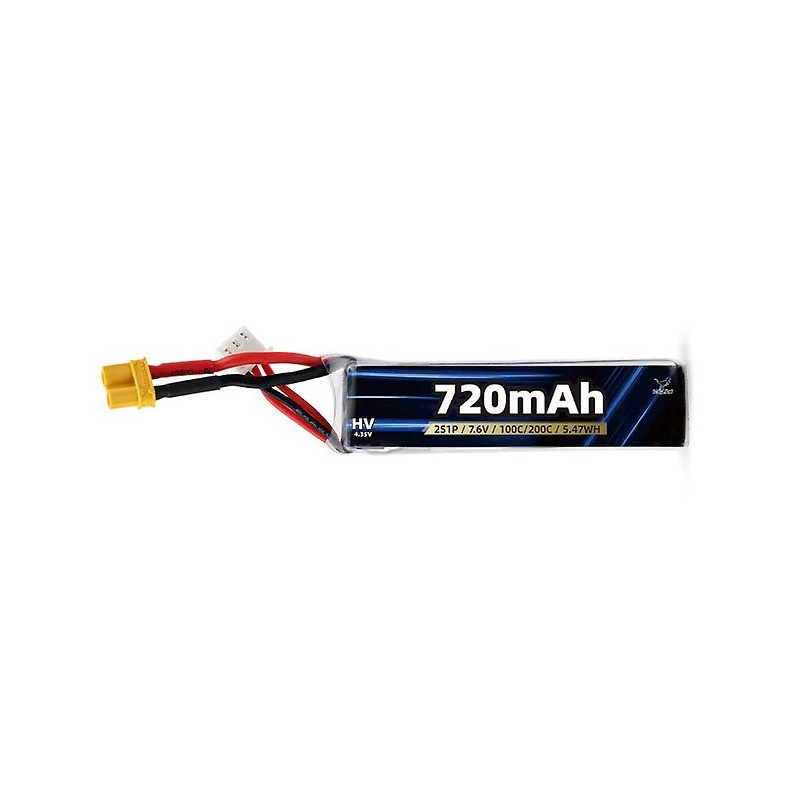 HGLRC LiPo Battery 2S 720mAh 7.6V 100C A30