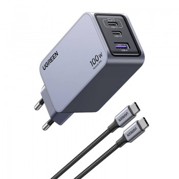 Ugreen Nexode Pro Charger 100W, GaN, USB + 2x USB-C