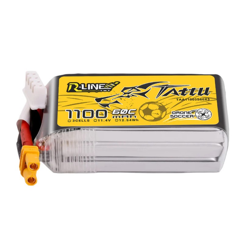 Tattu 1100mAh 11.4V 60C 3S1P XT30 LiPo Battery