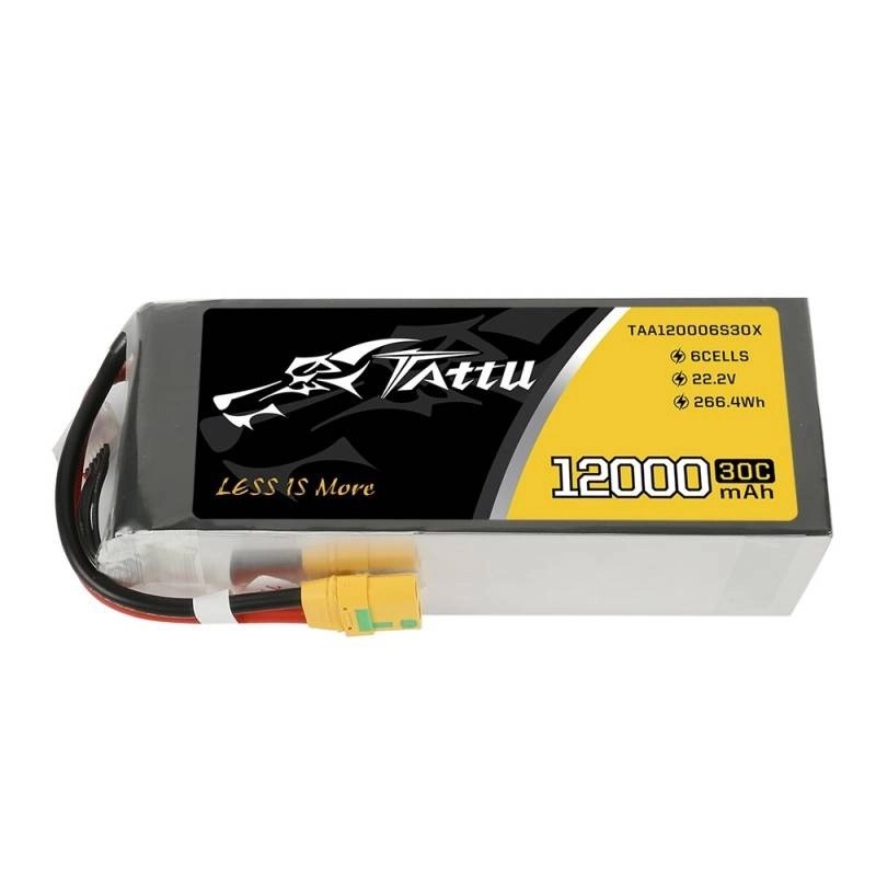 Tattu 12000mAh 22.2V 22.2V 30C 6S1P XT90 Battery