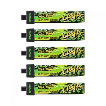 Zestaw akumulatorów LiHV BETAFPV LAVA II 1S 280mAh 95C (5szt)