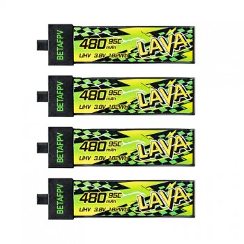 Zestaw akumulatorów LiHV BETAFPV LAVA II 1S 480mAh 95C (4szt)