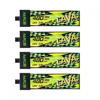 Zestaw akumulatorów LiHV BETAFPV LAVA II 1S 480mAh 95C (4szt)