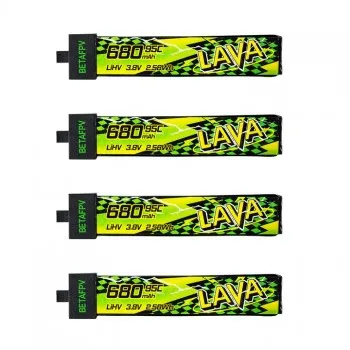 Zestaw akumulatorów LiHV BETAFPV LAVA II 1S 680mAh 95C (4szt)