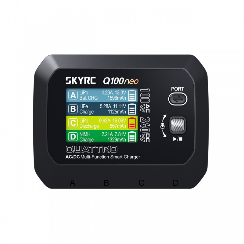 Ładowarka Czterokanałowa SkyRC Q100 Neo 100W/240W 6A 4S