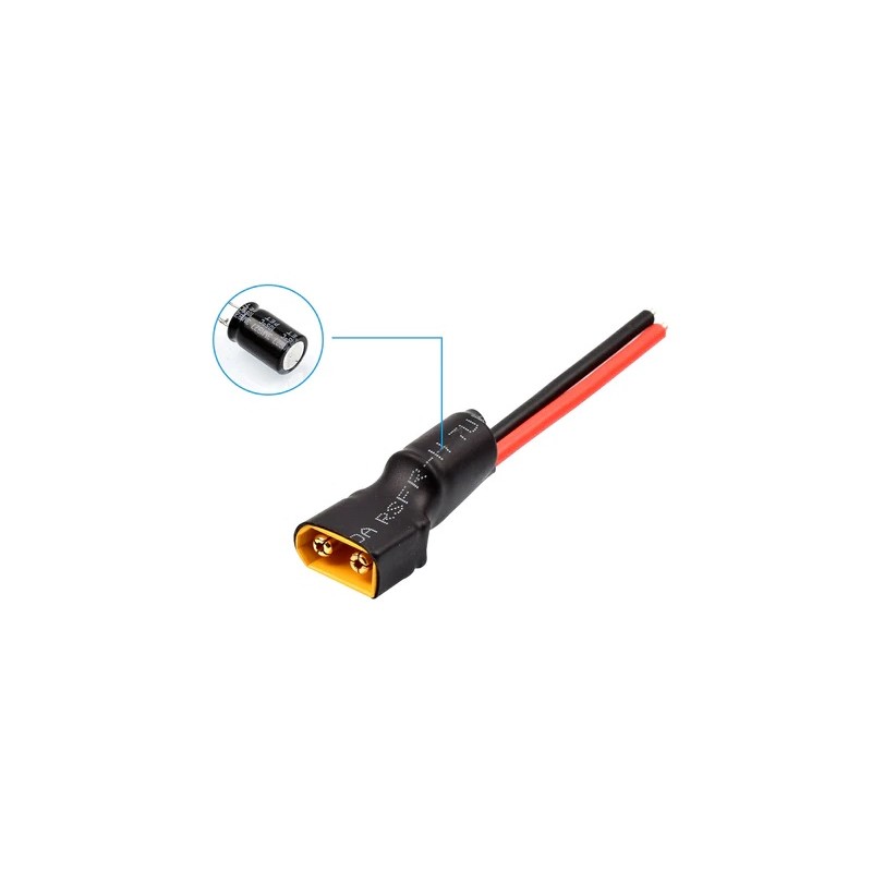Kabel zasilający BetaFPV XT60 Pigtale 4-5S z kondensatorem