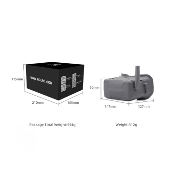 HGLRC VR001 5.8G Analog FPV Goggles with DVR