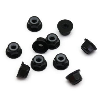 Anodized Aluminum M5 Lock Nut with Nylon Flange (20pcs)